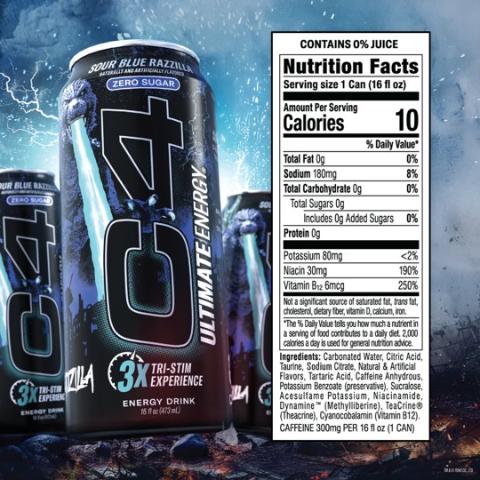 Buy C4 Performance Energy Zero Sugar Sour Blue Razzilla 16oz