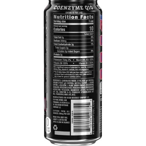 does reign have l carnitine Total Body Fuel Buy Reign Energy Liberty And
