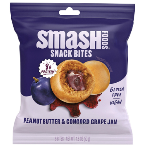 Smash Foods Peanut Butter & Grape Jam Protein Bites 1.8oz